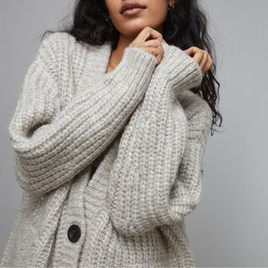 Lunya Chunky Wool Cardigan - Soothing Grey - XS/S